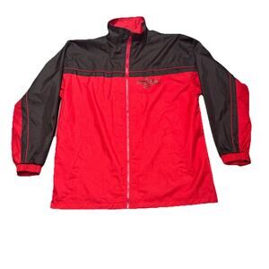 VTG The Heartbeat Of America Chevy Chevrolet Light Jacket Windbreaker Medium Red